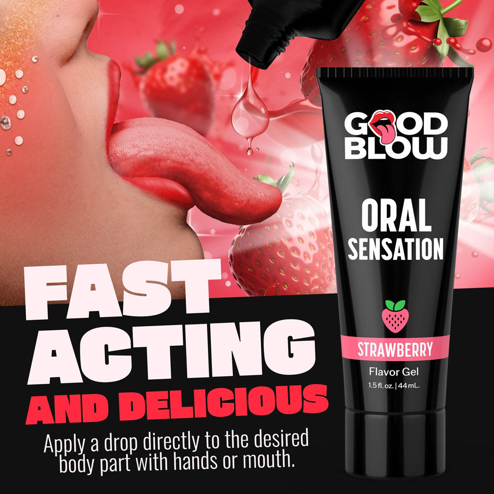 Good Blow Oral Sensation Gel Strawberry Strawberry Flavoured Oral Sex Gel 44 Ml Tube