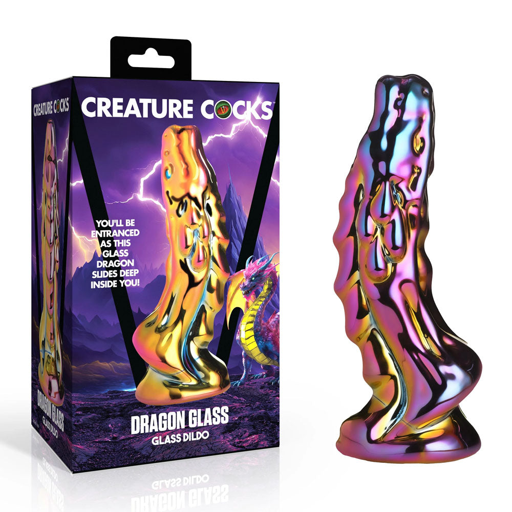 Creature Cocks Dragon Glass Coloured 15.7 Cm Glass Fantasy Dildo