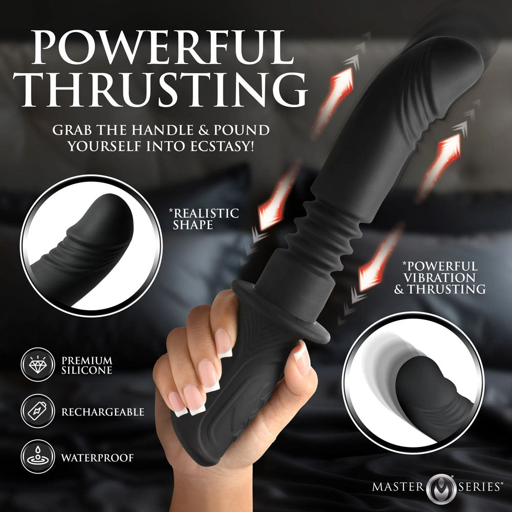 Master Series Power Thrust Black 26.4 Cm Usb Rechargeable Thrusting Vibrator
