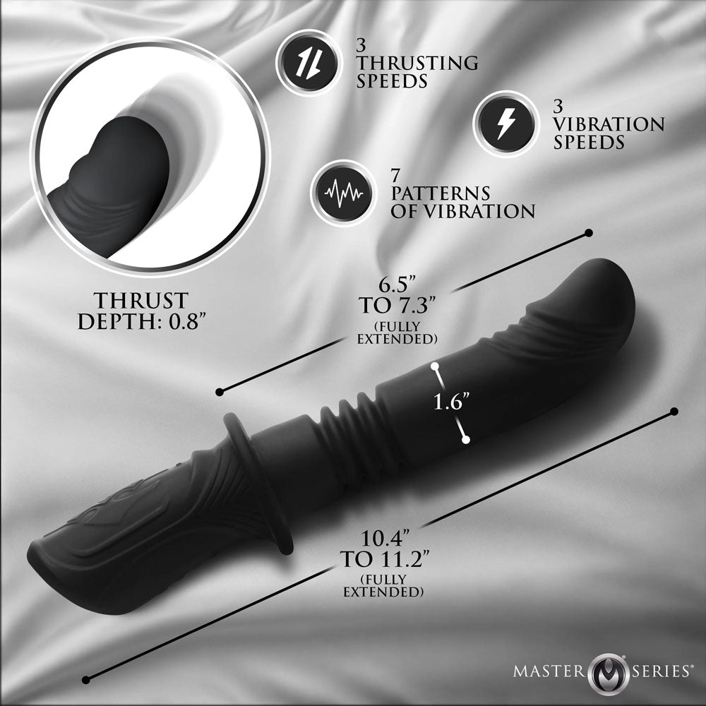 Master Series Power Thrust Black 26.4 Cm Usb Rechargeable Thrusting Vibrator
