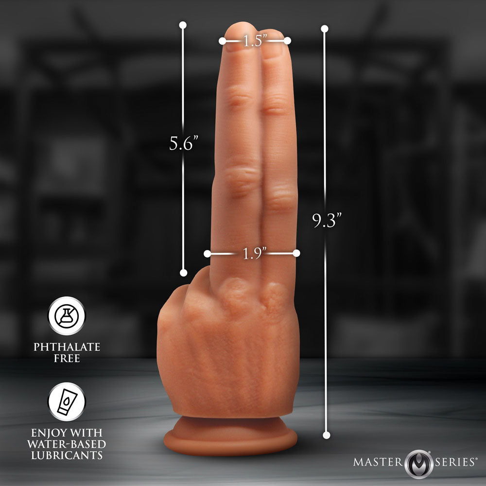Master Series The Pleaser Flesh 23.6 Cm Double Finger Dildo