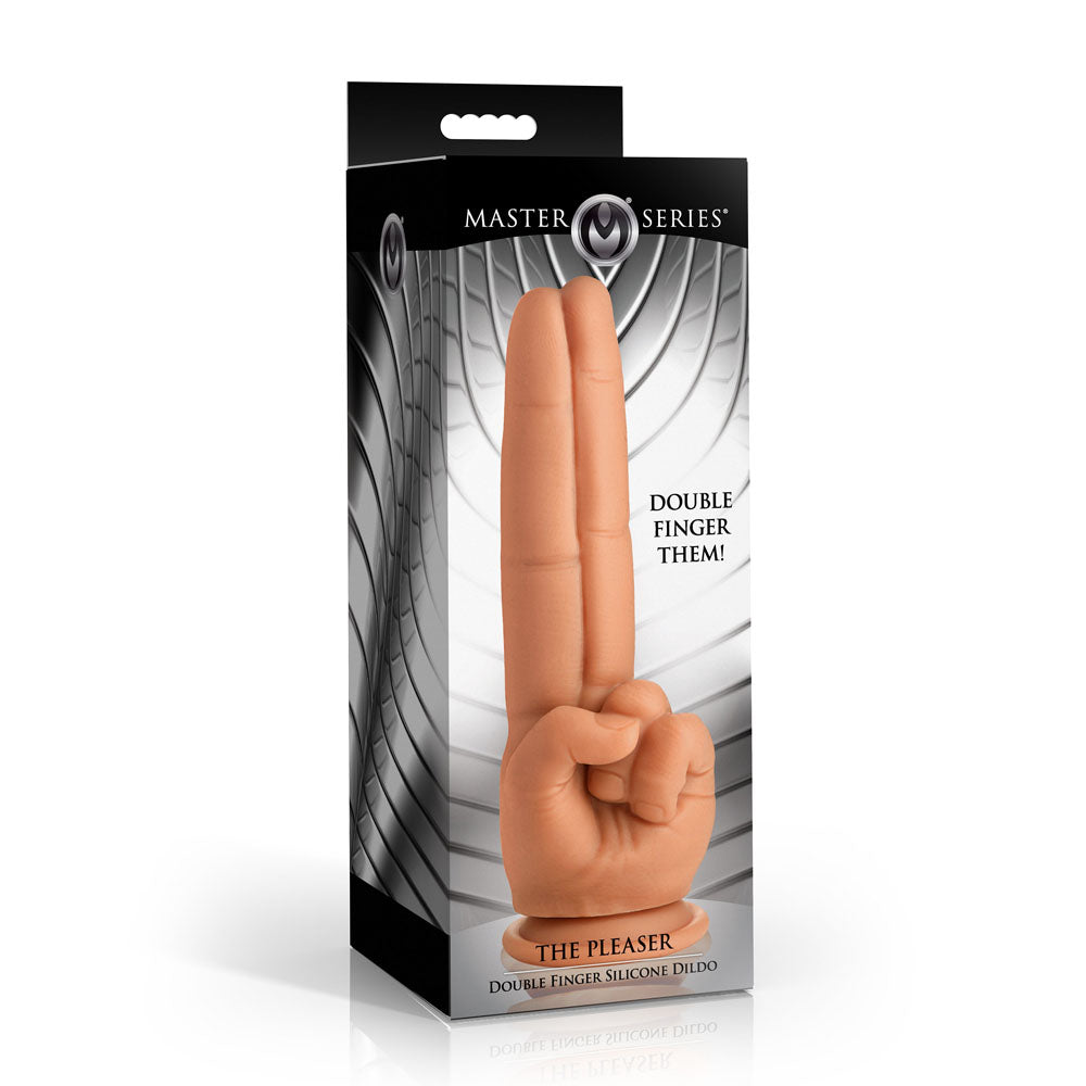 Master Series The Pleaser Flesh 23.6 Cm Double Finger Dildo
