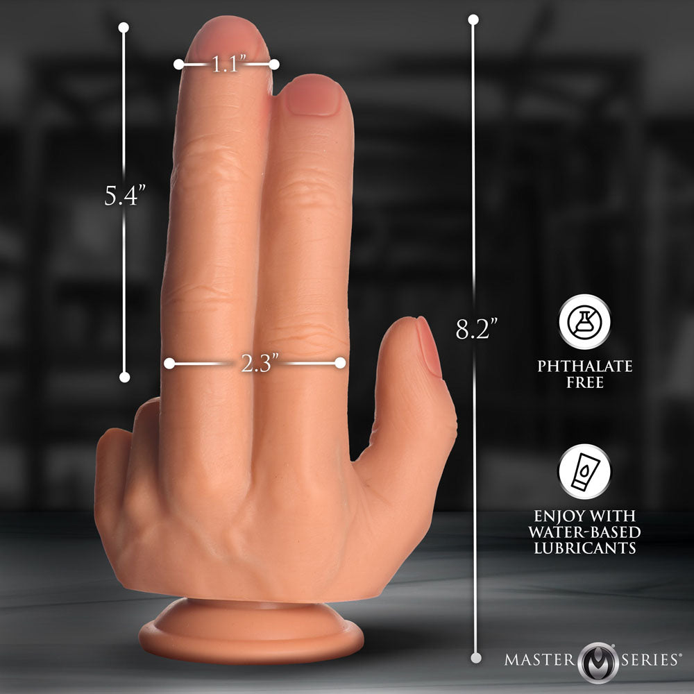 Master Series The Shocker Flesh 20.8 Cm Finger Dildo