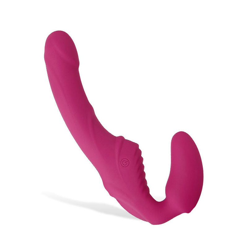 Adam & Eve Eve's Vibrating Strapless Strap On Pink 22 Cm (8.75'') Usb Rechargeable Strapless Strap On