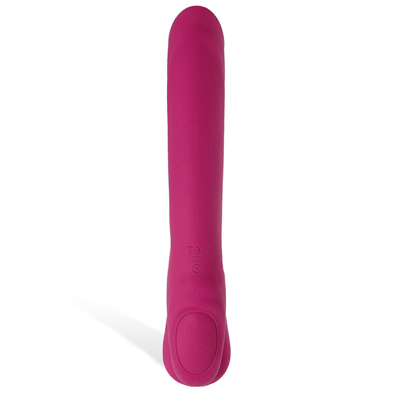 Adam & Eve Eve's Vibrating Strapless Strap On Pink 22 Cm (8.75'') Usb Rechargeable Strapless Strap On