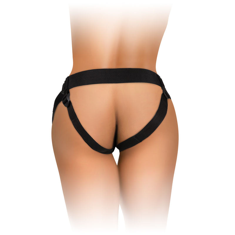 King Cock Elite Beginner's Body Dock Strap On Harness Black Adjustable Strap On Harness (No Probe Included)