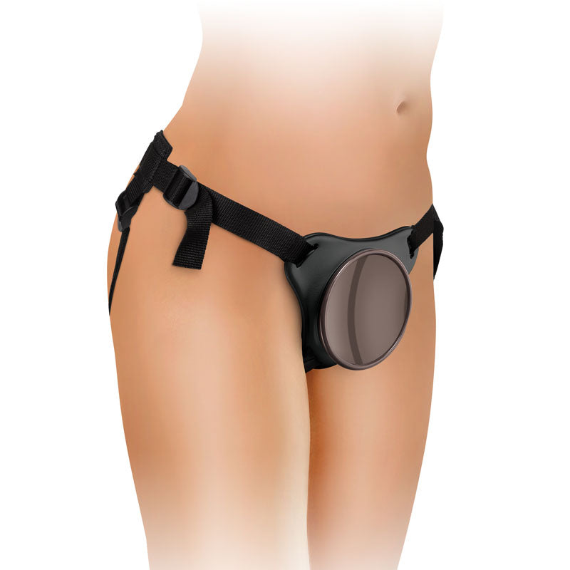King Cock Elite Comfy Body Dock Strap On Harness Black Adjustable Strap On Harness (No Probe Included)