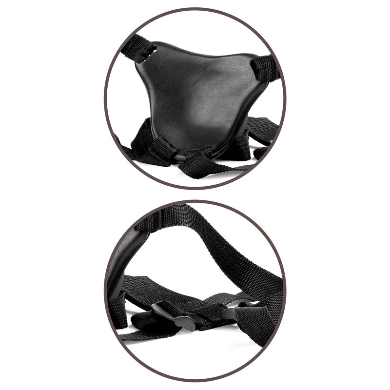 King Cock Elite Comfy Body Dock Strap On Harness Black Adjustable Strap On Harness (No Probe Included)
