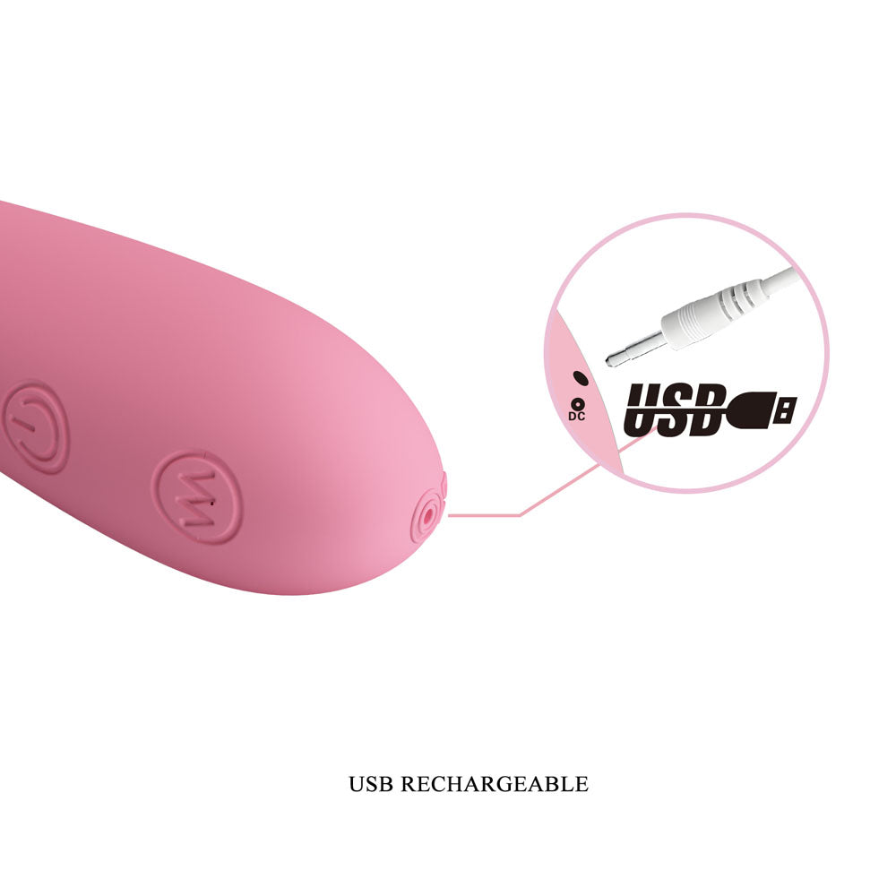 Party Up John Flexible Vibe Pink Pink 16 Cm Usb Rechargeable Vibrator