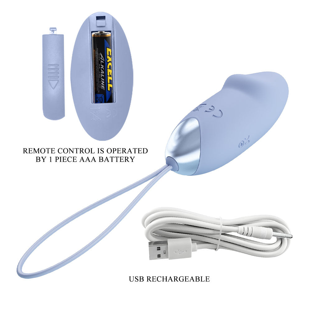 Party Up Ivan Remote Egg Purple Purple Usb Rechargeable Vibrating Egg With Wireless Remote
