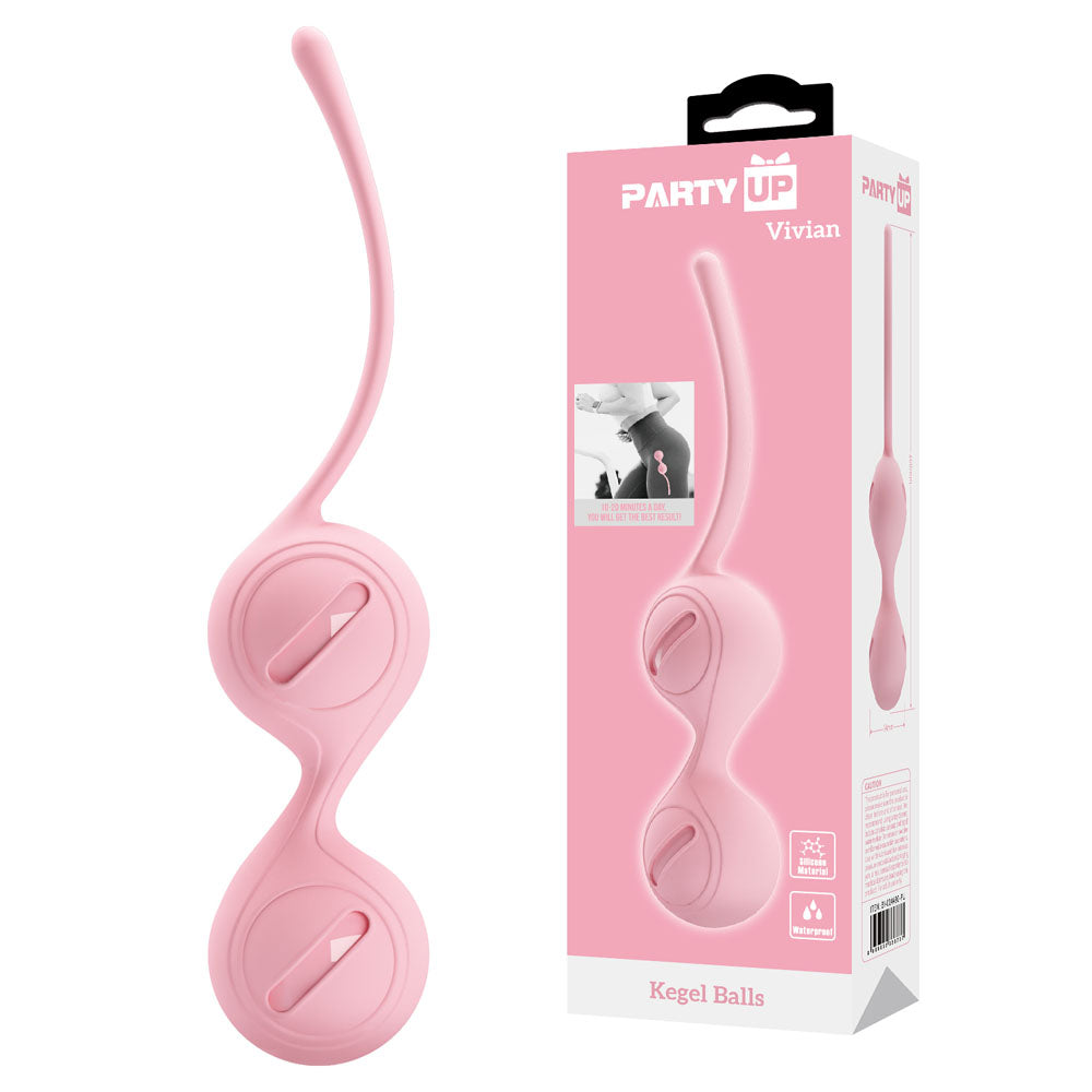 Party Up Vivian Kegel Balls Pink Pink Kegel Balls