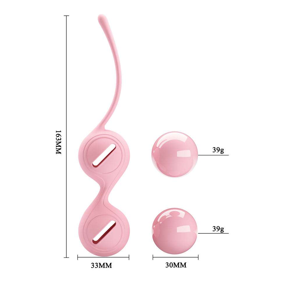 Party Up Vivian Kegel Balls Pink Pink Kegel Balls
