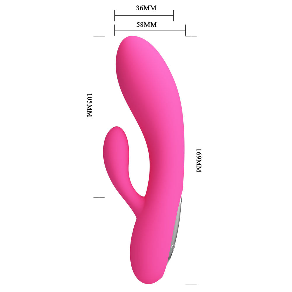 Party Up Clare Flexible Vibe Pink Pink 16.9 Cm Usb Rechargeable Rabbit Vibrator