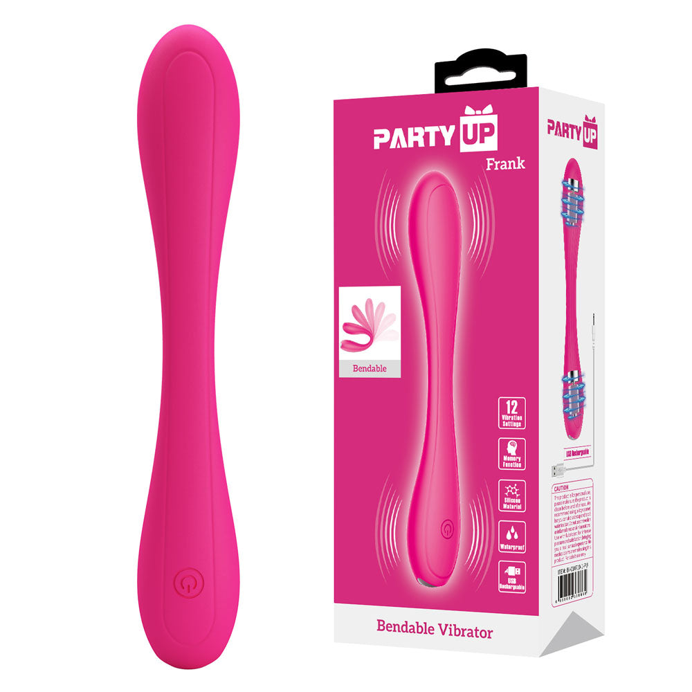 Party Up Frank Bendable Vibe Pink Pink 17.1 Cm Bendable Vibrator