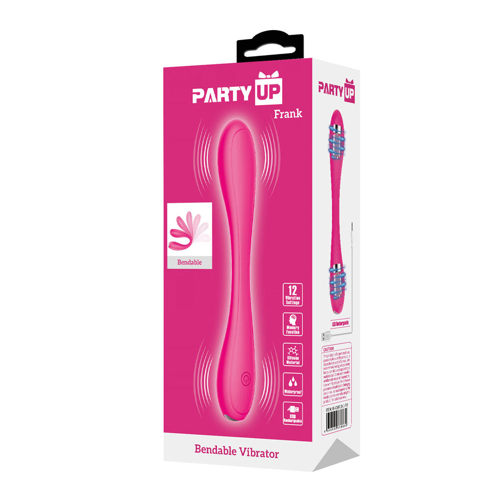 Party Up Frank Bendable Vibe Pink Pink 17.1 Cm Bendable Vibrator