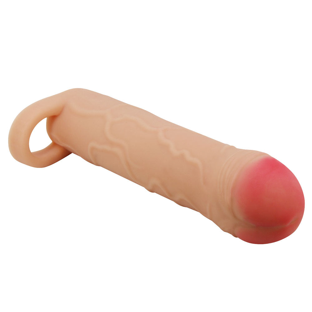 Party Up Owen 1 Inch Extender Sleeve Flesh 1 Inch Penis Extender Sleeve With Ball Strap