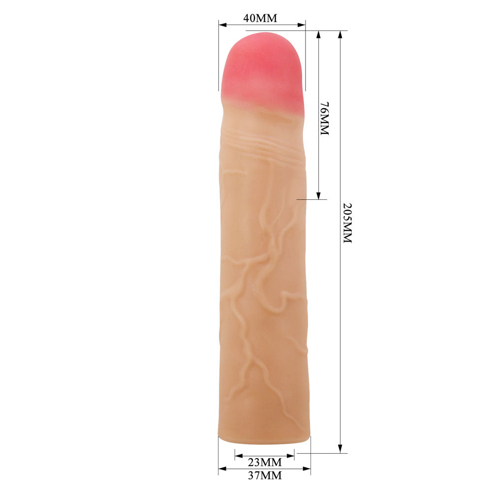 Party Up Philip 3 Inch Extender Sleeve Flesh 3 Inch Penis Extender Sleeve