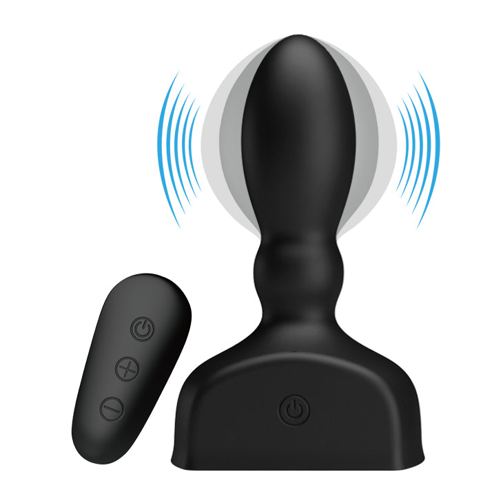 Mr Play Inflatable Anal Plug Black Usb Rechargeable Inflatable Anal Plug With Wireless Remote