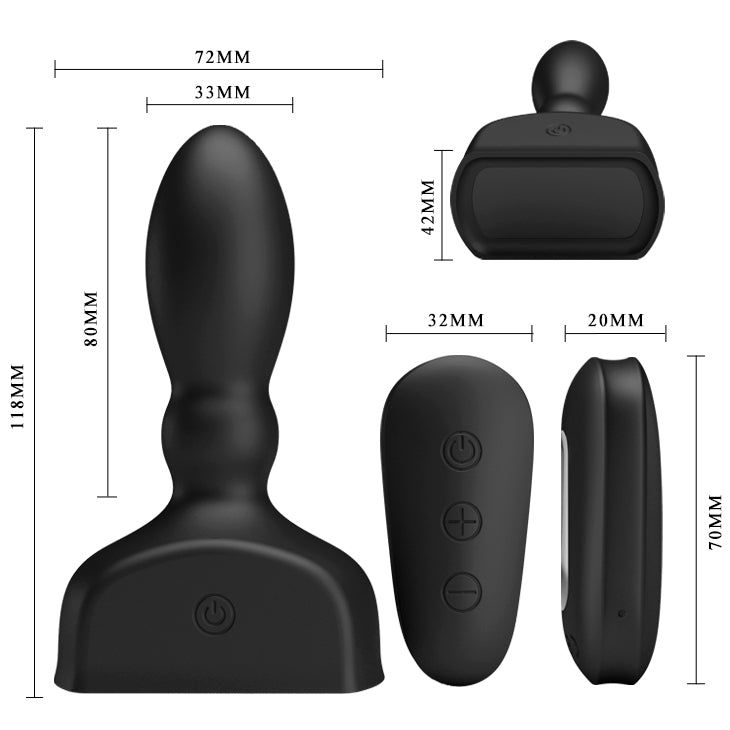 Mr Play Inflatable Anal Plug Black Usb Rechargeable Inflatable Anal Plug With Wireless Remote