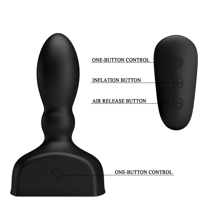 Mr Play Inflatable Anal Plug Black Usb Rechargeable Inflatable Anal Plug With Wireless Remote