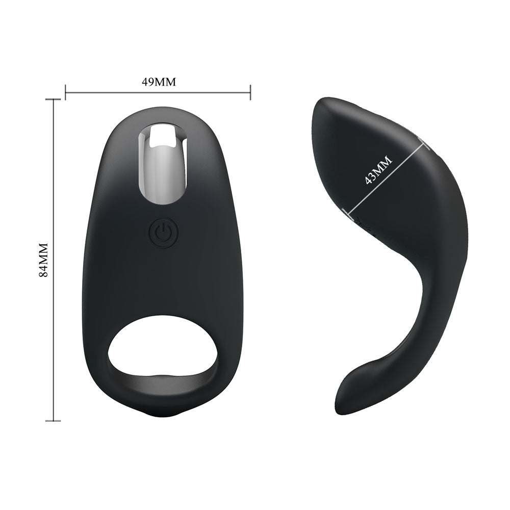 Party Up King Rechargeable Cock Ring Black Usb Rechargeable Cock Ring