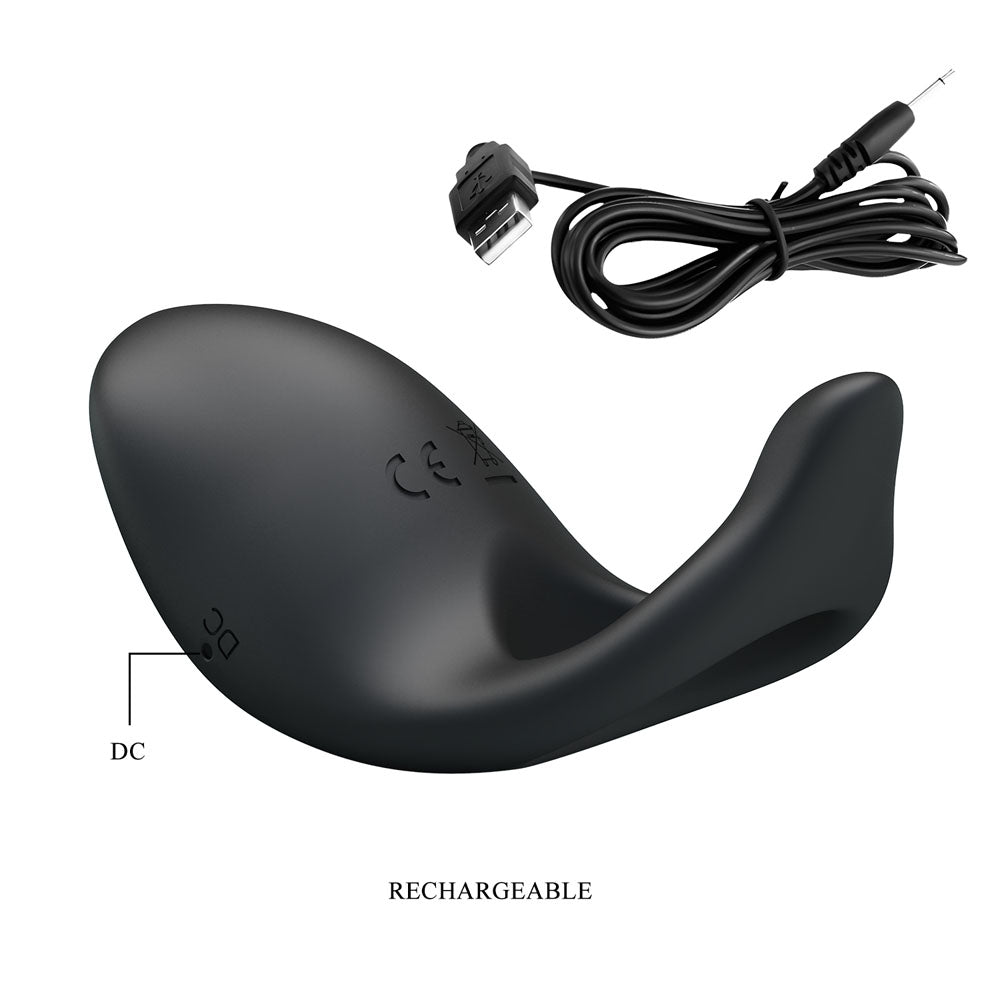 Party Up King Rechargeable Cock Ring Black Usb Rechargeable Cock Ring