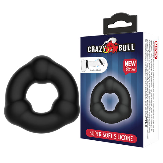 Crazy Bull Beaded Cock Ring Black Cock Ring