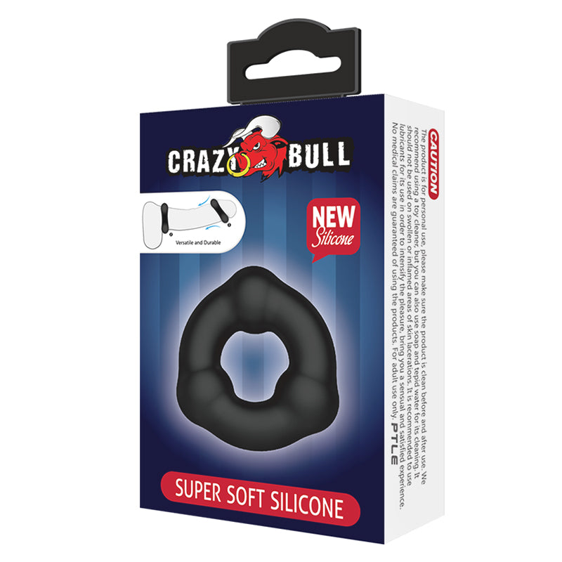 Crazy Bull Beaded Cock Ring Black Cock Ring