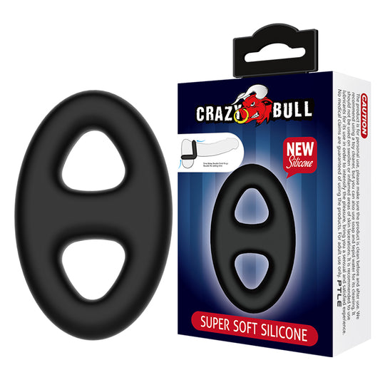 Crazy Bull Oval Cock & Ball Ring Black Cock & Ball Ring