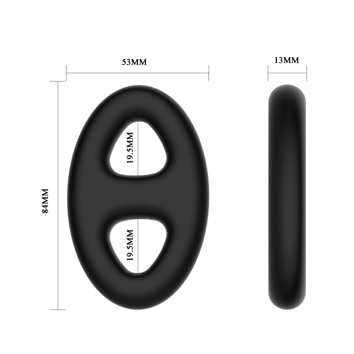 Crazy Bull Oval Cock & Ball Ring Black Cock & Ball Ring