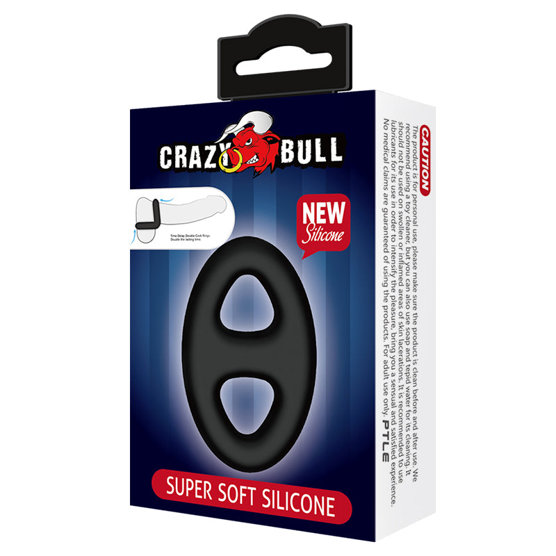 Crazy Bull Oval Cock & Ball Ring Black Cock & Ball Ring
