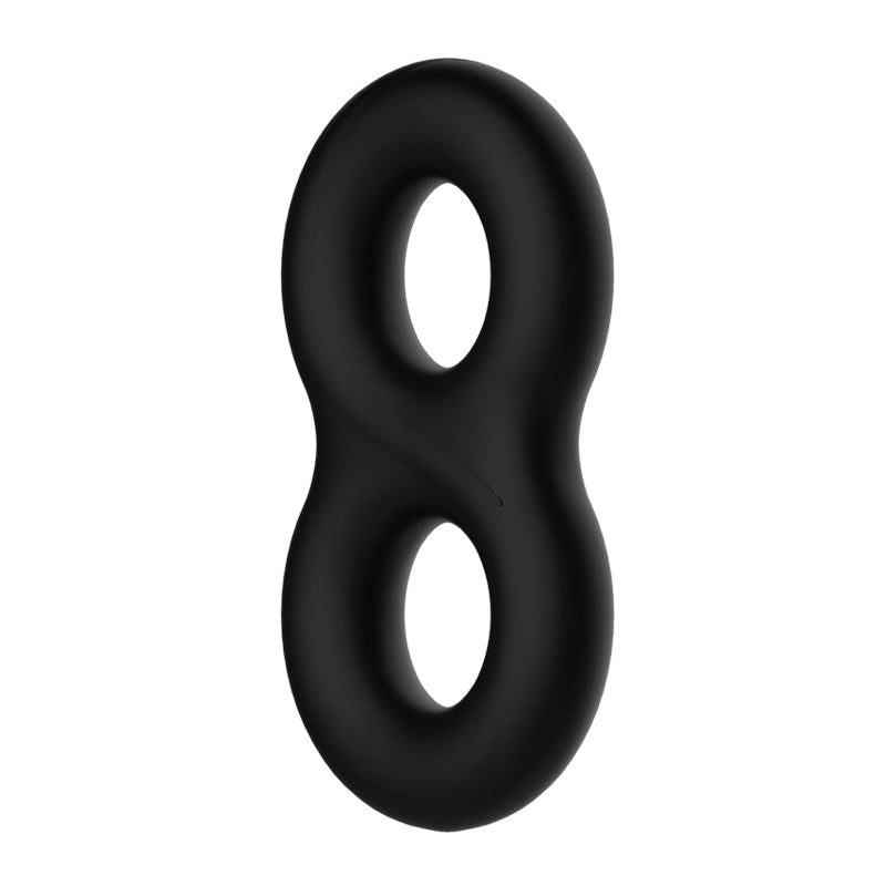 Crazy Bull Double Donut Cock & Ball Ring Black Cock & Ball Ring