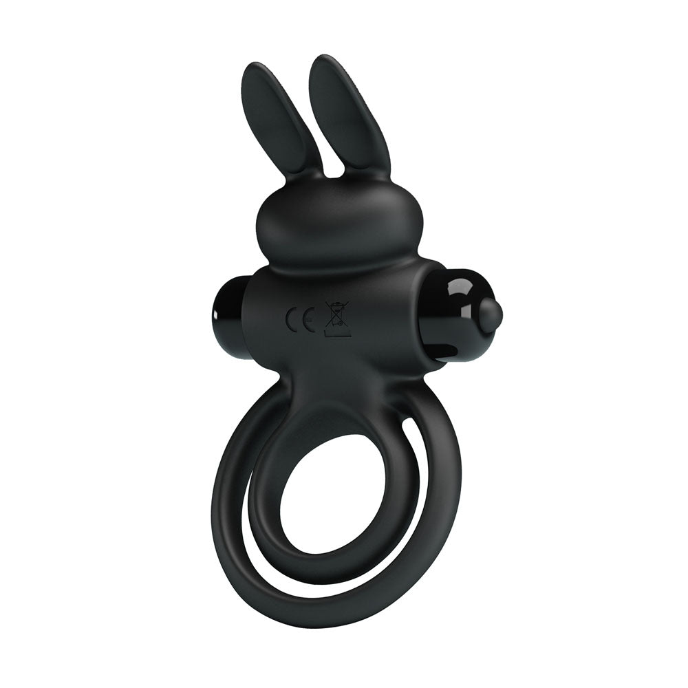 Party Up Lawrence Vibrating Cock Ring Black Vibrating Cock & Balls Ring
