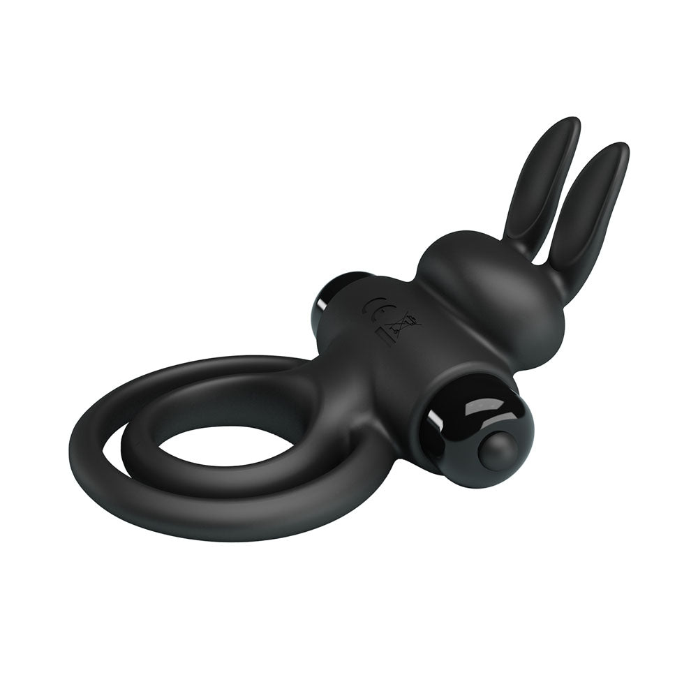 Party Up Lawrence Vibrating Cock Ring Black Vibrating Cock & Balls Ring