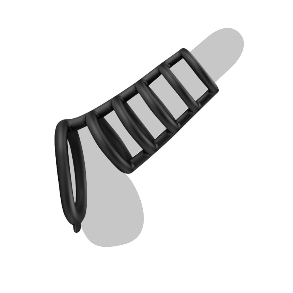 Party Up Kim Cock Cage Black Cock Ring Cage