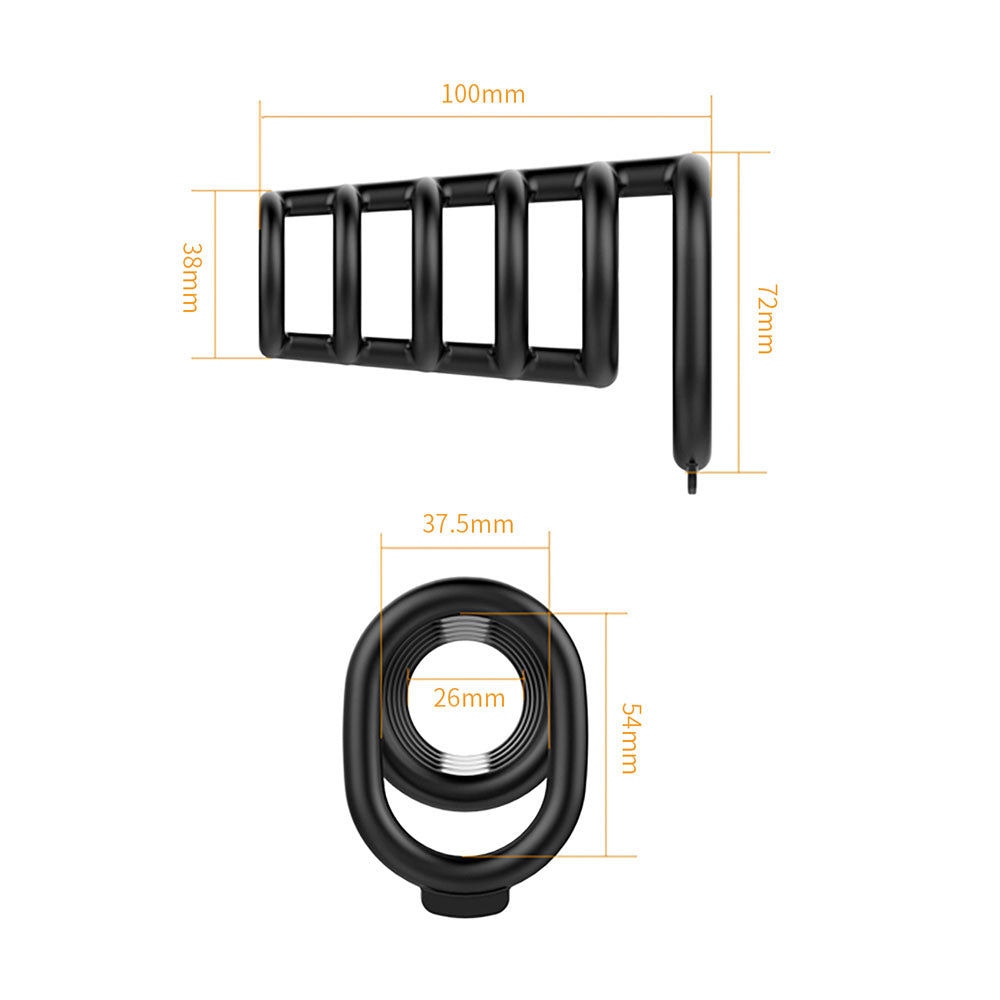 Party Up Kim Cock Cage Black Cock Ring Cage