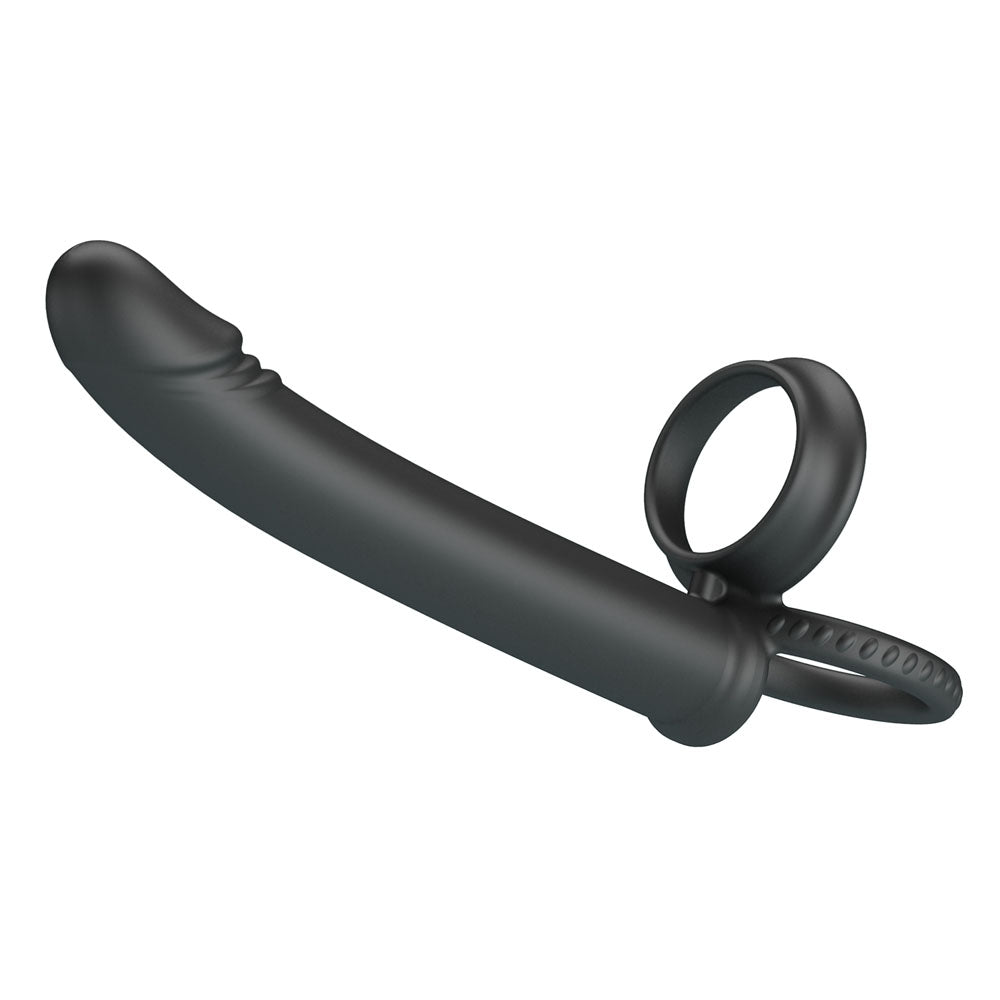 Party Up Martin Double Penetrator Black Cock & Ball Rings With Double Penetrator