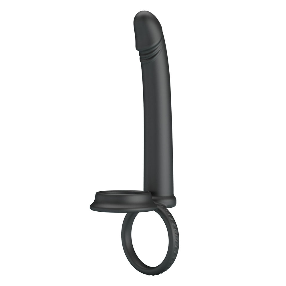 Party Up Martin Double Penetrator Black Cock & Ball Rings With Double Penetrator