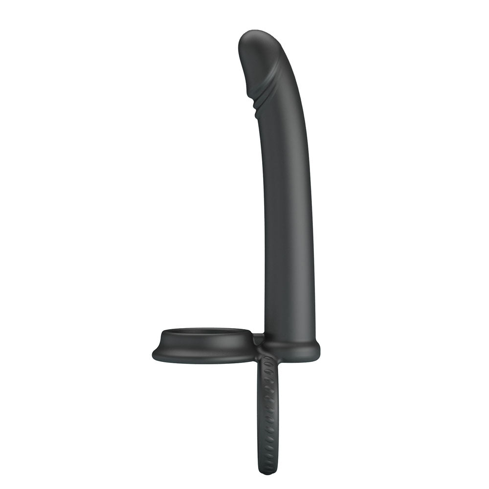 Party Up Martin Double Penetrator Black Cock & Ball Rings With Double Penetrator