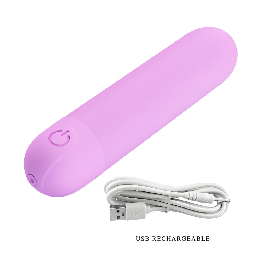 Party Up Greg Mini Bullet Purple Purple 8 Cm Usb Rechargeable Bullet