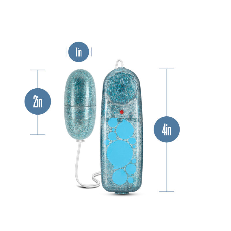 B Yours Glitter Power Bullet Blue Glitter Blue 5.5 Cm Bullet