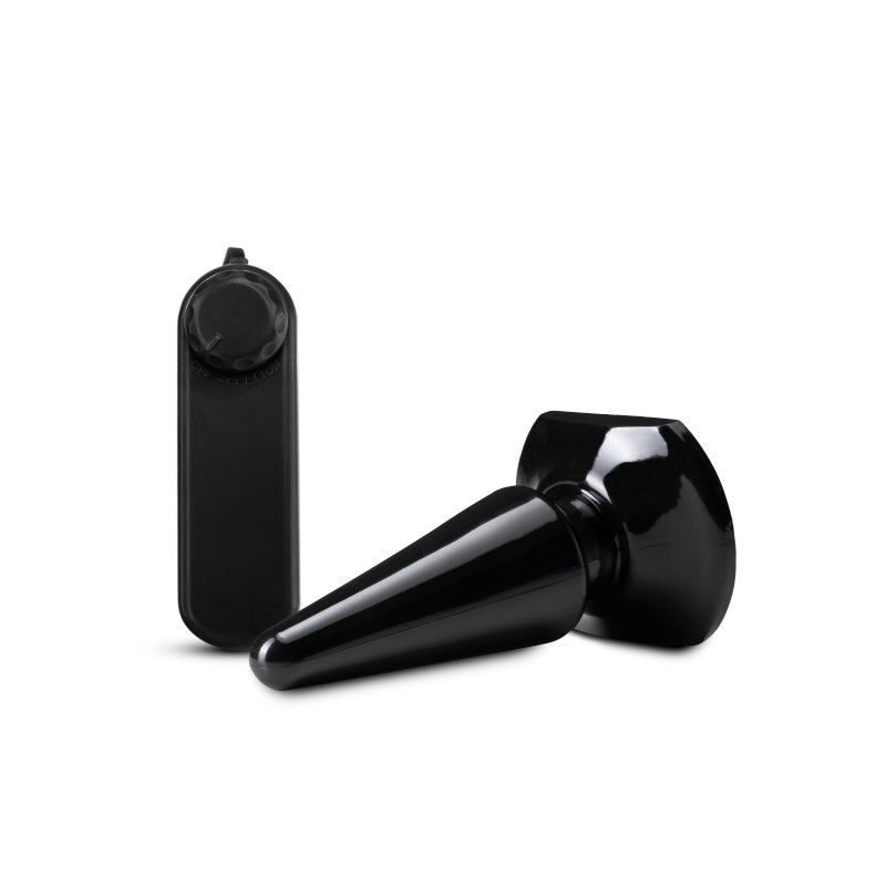 Anal Adventures Basic Vibrating Anal Pleaser Black 10.1 Cm Vibrating Butt Plug