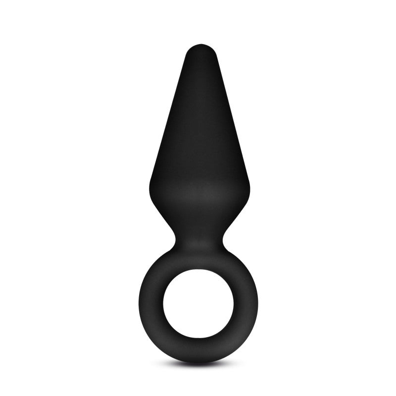 Anal Adventures Platinum Loop Plug Small Black 7.6 Cm Butt Plug