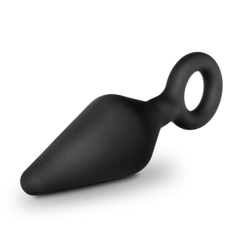 Anal Adventures Platinum Loop Plug Small Black 7.6 Cm Butt Plug