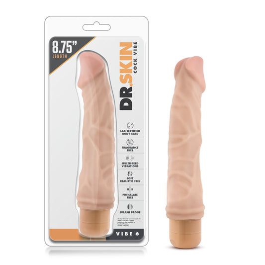 Dr. Skin Cock Vibe 6 8.5'' Cock Flesh 21.6 Cm Vibrating Dong