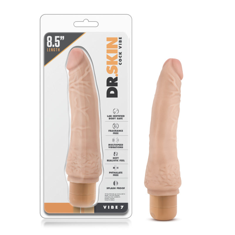 Dr. Skin Cock Vibe 7 8.5'' Cock Flesh 21.6 Cm Vibrating Dong