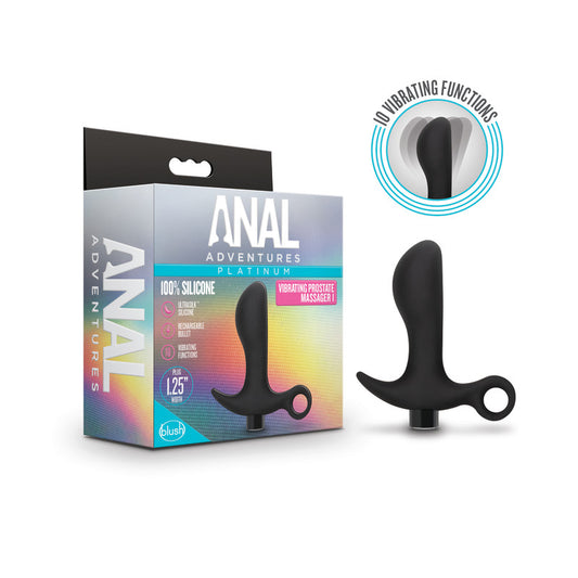 Anal Adventures Platinum Vibrating Prostate Massager 01 Black 10.8 Cm Usb Rechargeable Prostate Massager