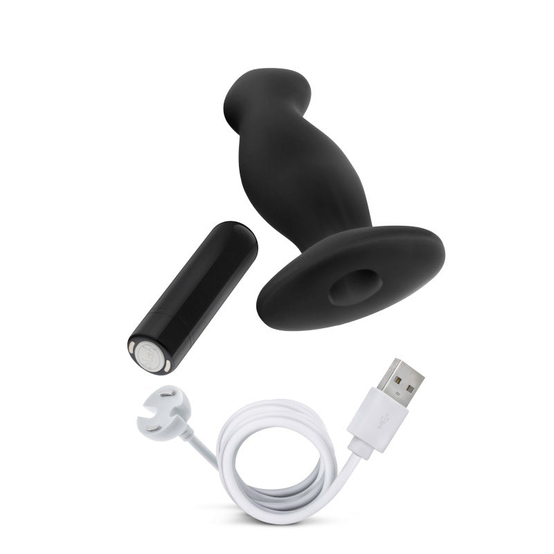 Anal Adventures Platinum Vibrating Prostate Massager 02 Black 10.8 Cm Usb Rechargeable Prostate Massager