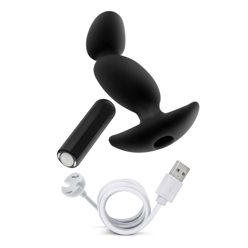 Anal Adventures Platinum Vibrating Prostate Massager 04 Black 16.5 Cm Usb Rechargeable Prostate Massager