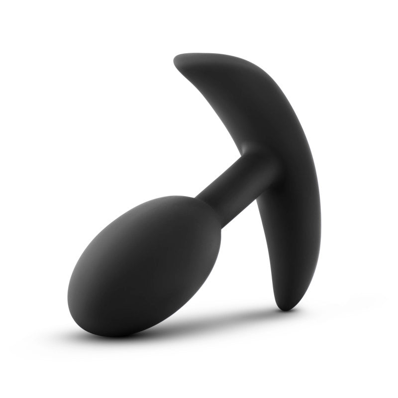 Anal Adventures Platinum Vibra Slim Plug Black 8.9 Cm Small Butt Plug With Internal Ball